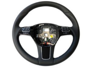 Volante in vera pelle nera per VW 7P6419091